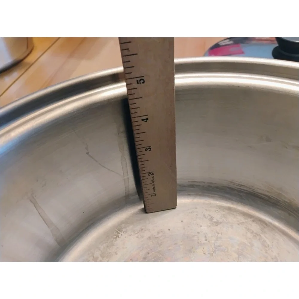 Vintage Amway Queen 6 QUART Stockpot 18/8 Stainless Steel Multi Ply USA